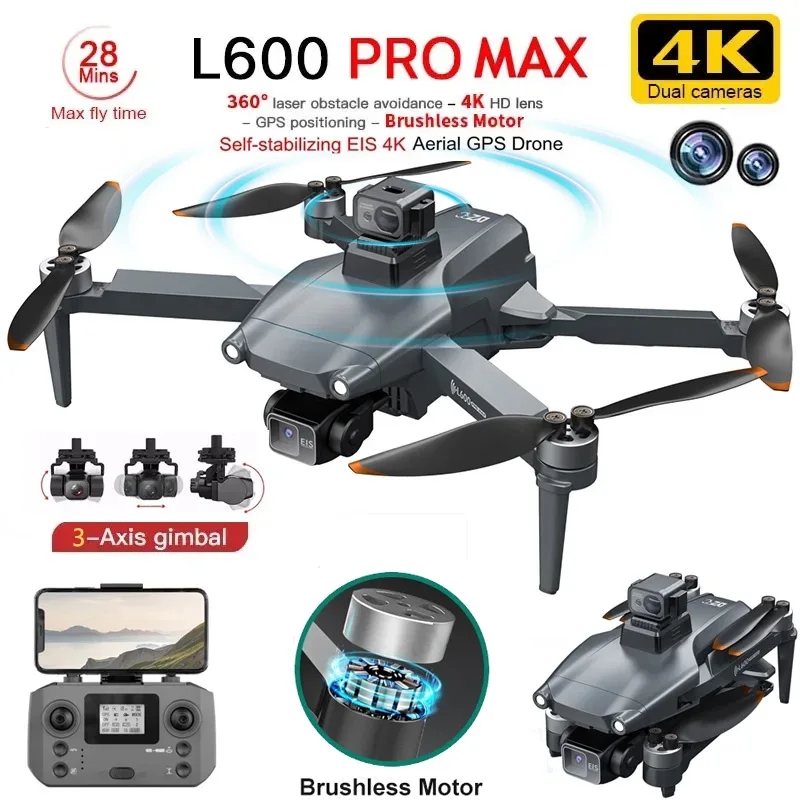 Home Security Cameras Outdoor - L600 PRO MAX Drone GPS profesional,