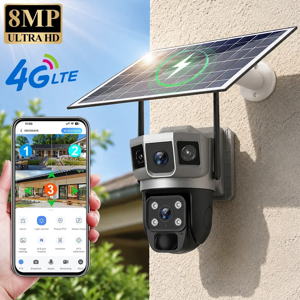 Home Security Company - V380 4K 3 Layar Kamera 4G