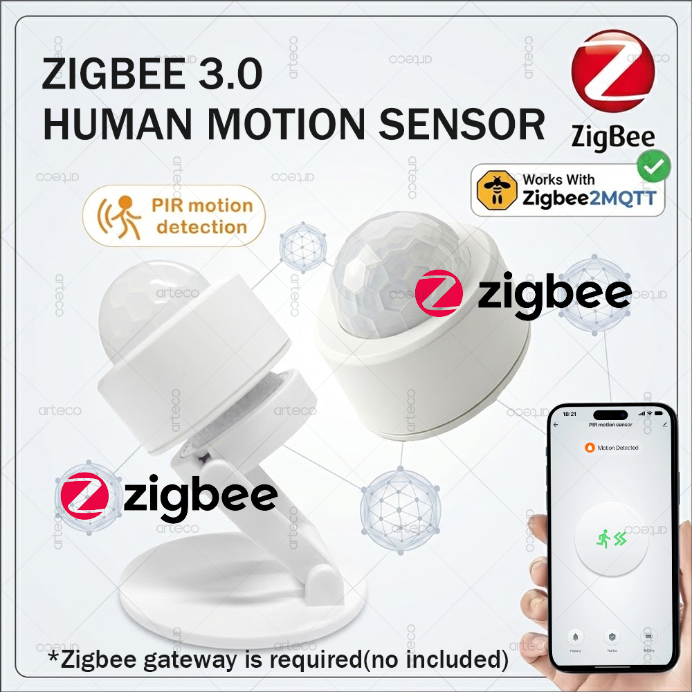 Home Security With Alarm - Zigbee 3.0 Sensor Gerak PIR Mini