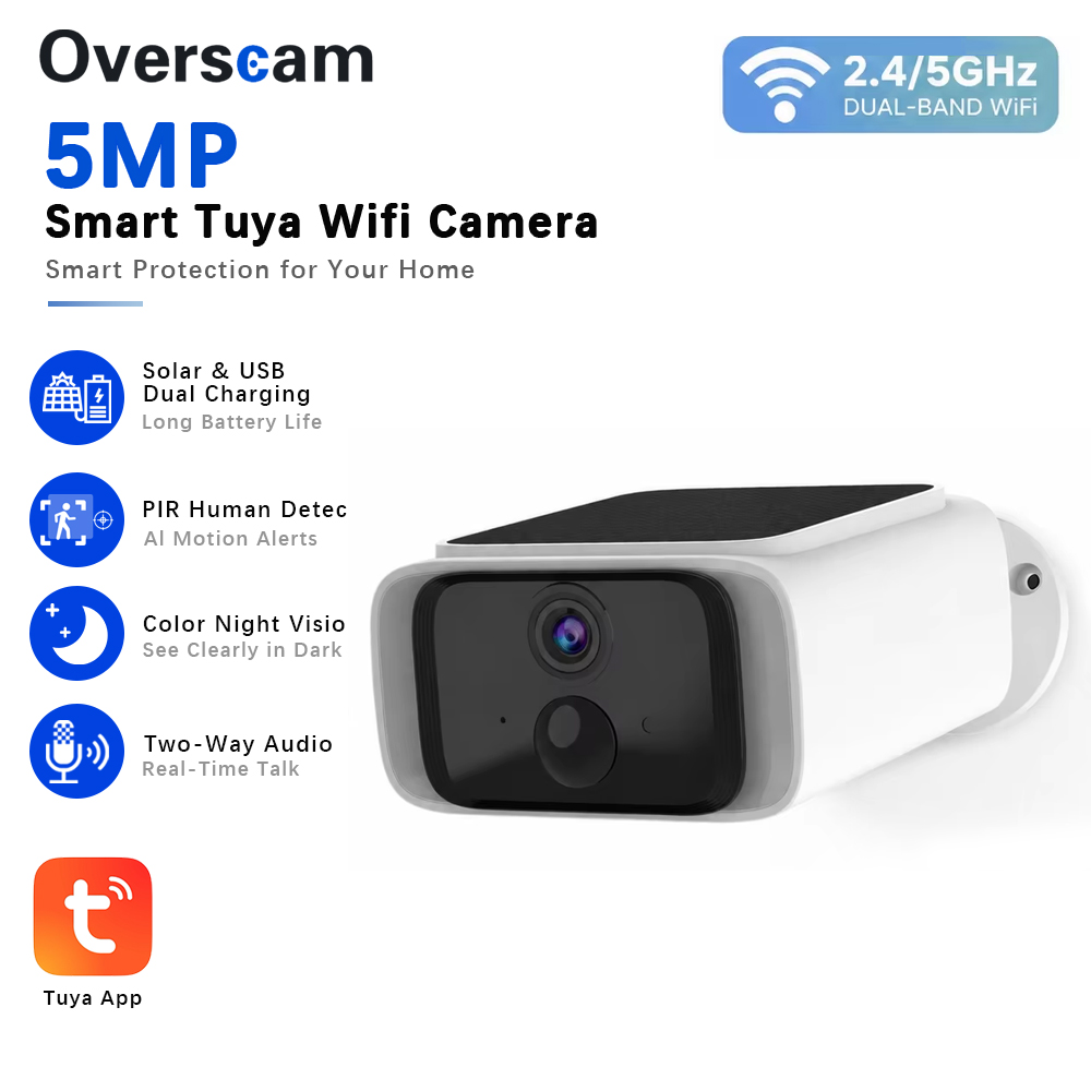 Home Security Company - Kamera Keamanan Tenaga Surya Tuya 5MP