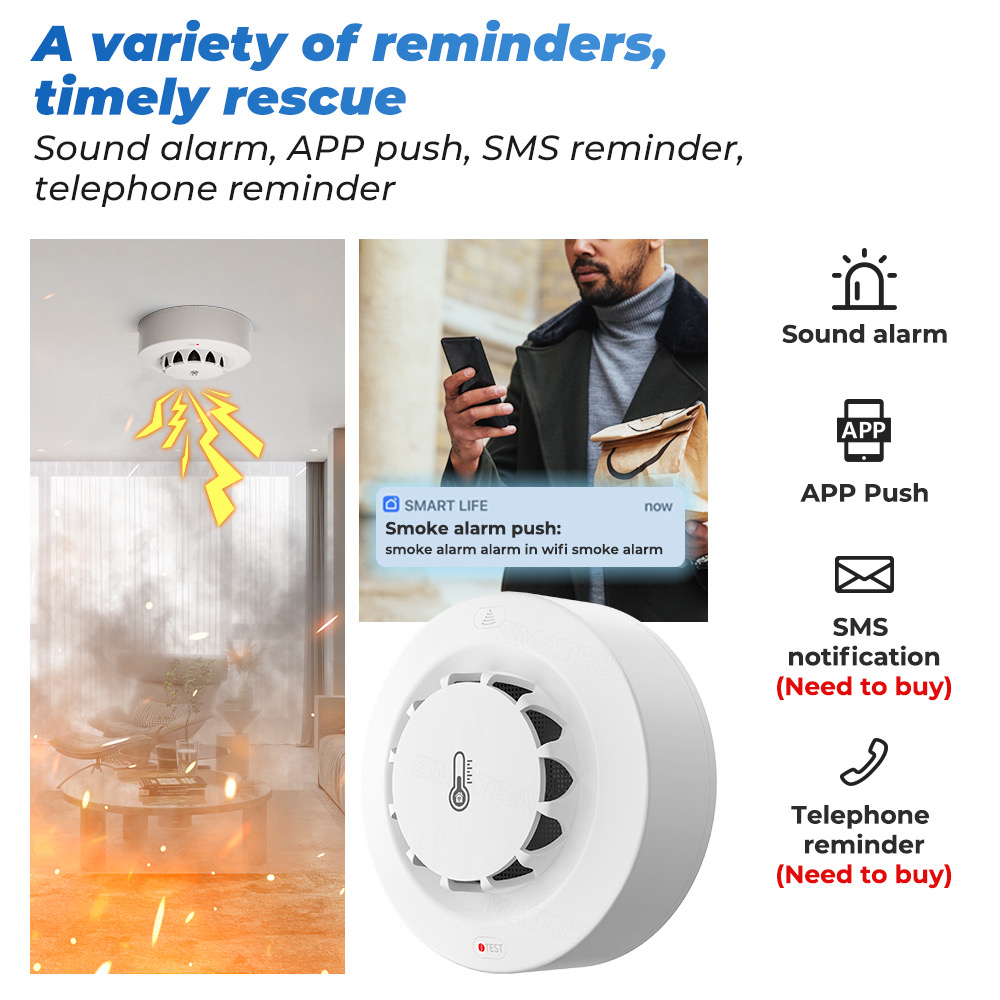 Sensor Suhu dan Kelembapan WiF - Home Security With Alarm ulasan dan harga