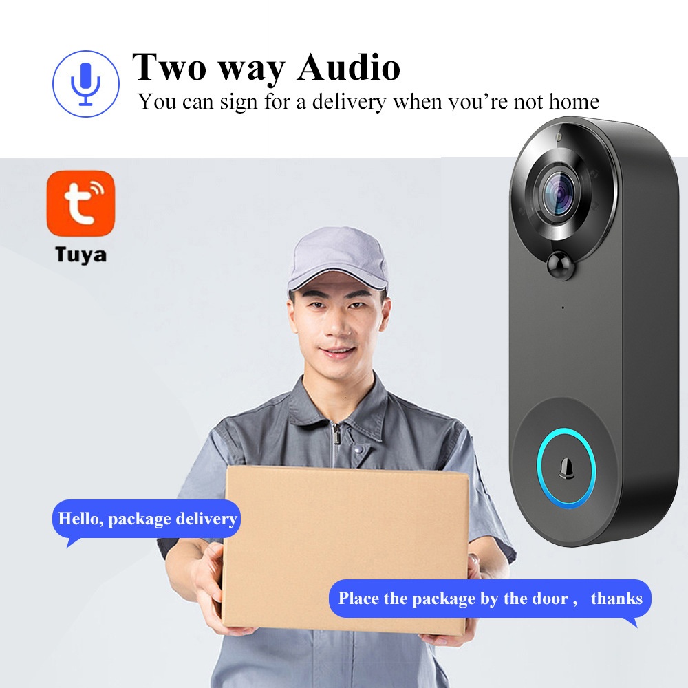 Tuya 1080P Bel Pintu WIFI Nirk - Home Security Prices ulasan dan harga