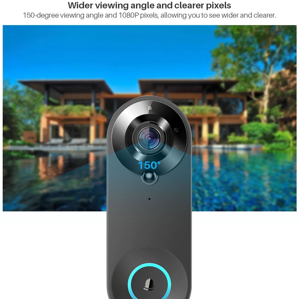 Tuya 1080P Bel Pintu WIFI Nirk - Home Security Prices ulasan dan harga