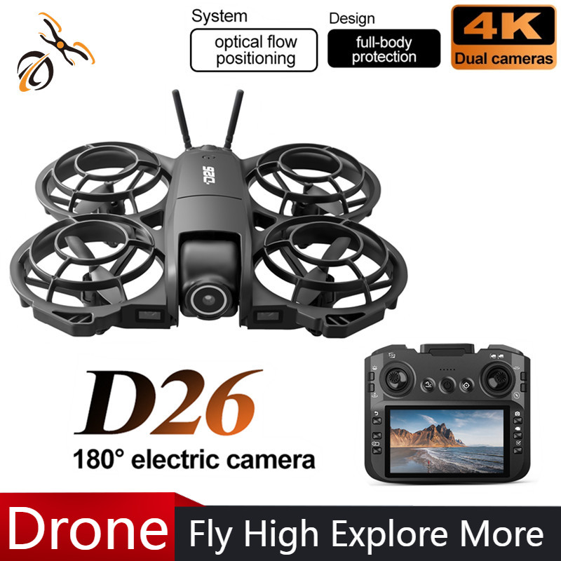 Drone D26 4K Aerial HD 180 °   - Home Security Cameras Outdoor ulasan dan harga