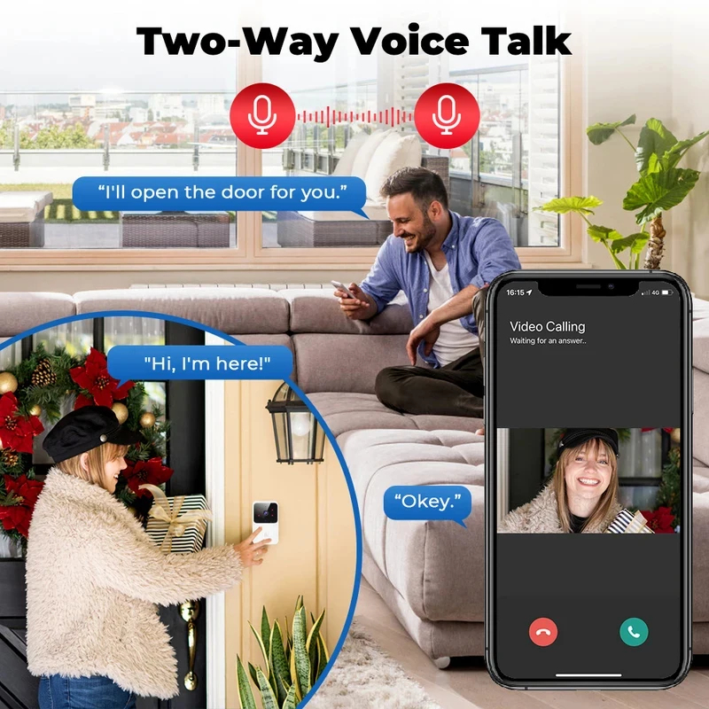 Bel Pintu Video WiFi Rumah Pin - Home Security Prices ulasan dan harga