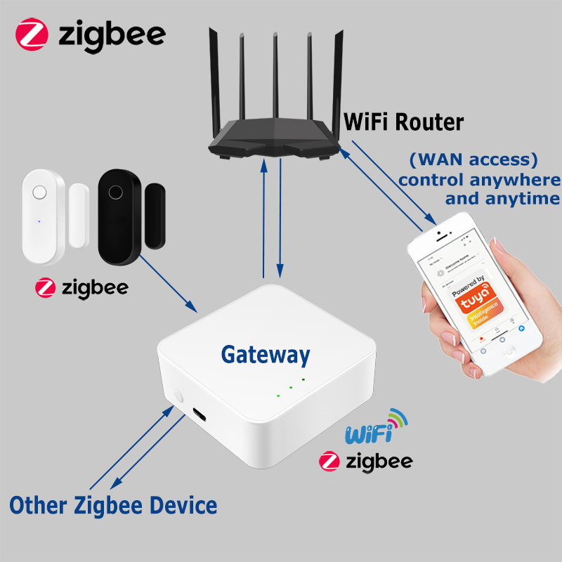 Zigbee Tuya Sensor pintu jende - Home Security Company ulasan dan harga