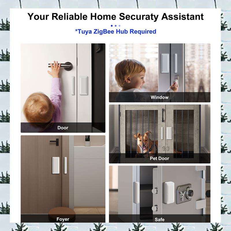 ABLG Tuya Zigbee Sensor Pintu  - Home Security With Alarm ulasan dan harga