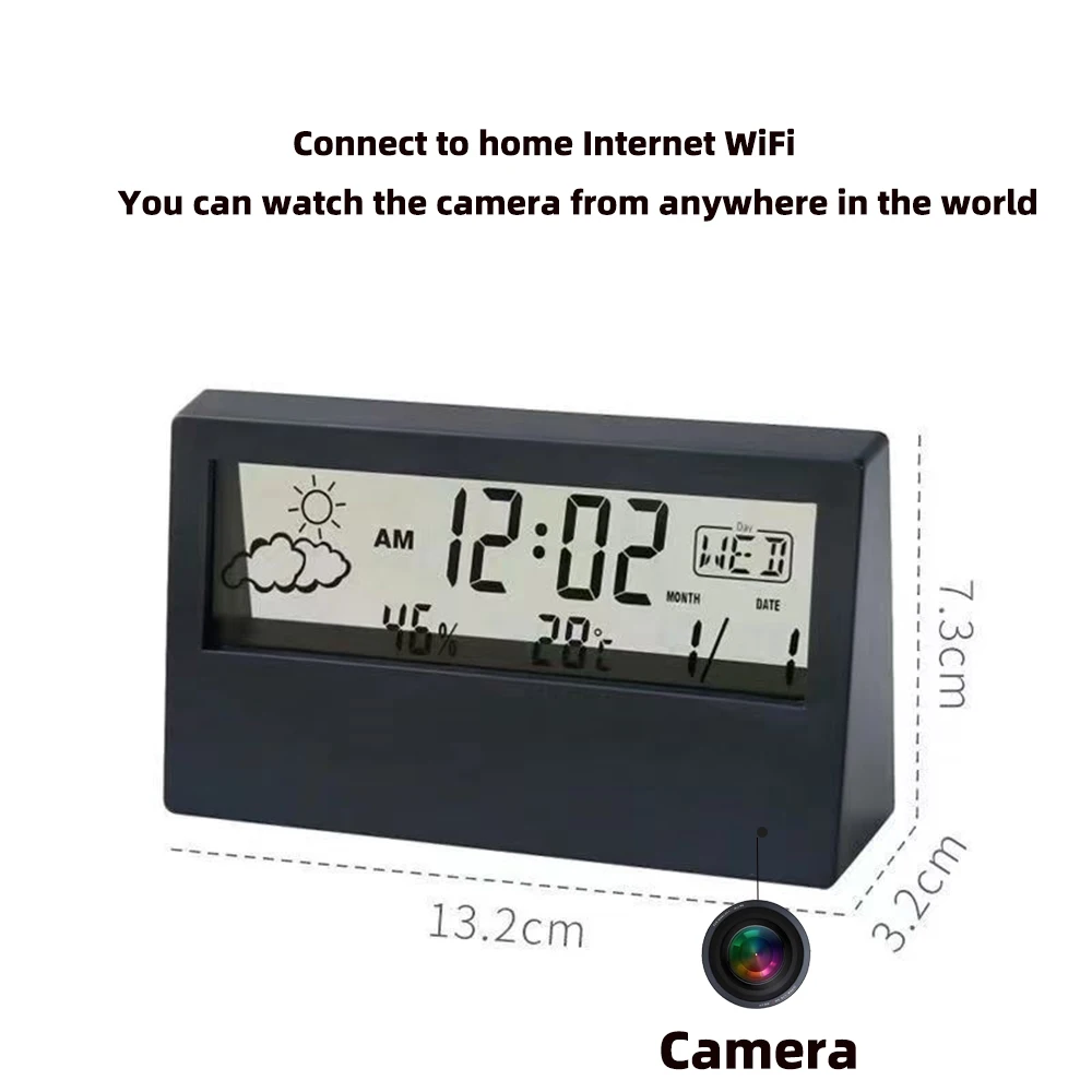 Kamera Jam WiFi 4K dengan Dete - Home Security Prices ulasan dan harga